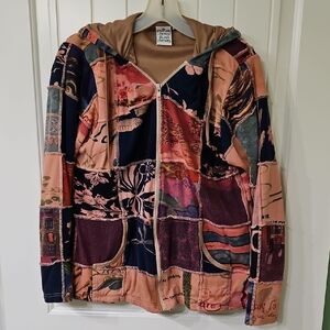 Parsley & Sage Patchwork Zip Hoodie